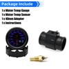 2“ 52mm Water Temperature Gauge 40-140 Celsius 7 Colors Backlight Water Temp Sensor Joint Pipe Sensor Hose Adapter For 12V Car