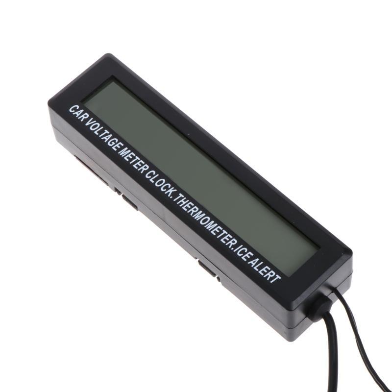 3 In 1 Mini Car Digital Clock Thermometer for Time Monitor Portable LCD Display
