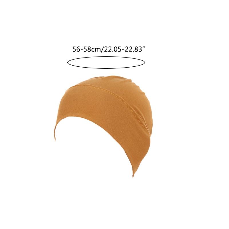 Women Turban Muslim Hijab Head Wrap Made In Sanded Milk Silk Base Caps