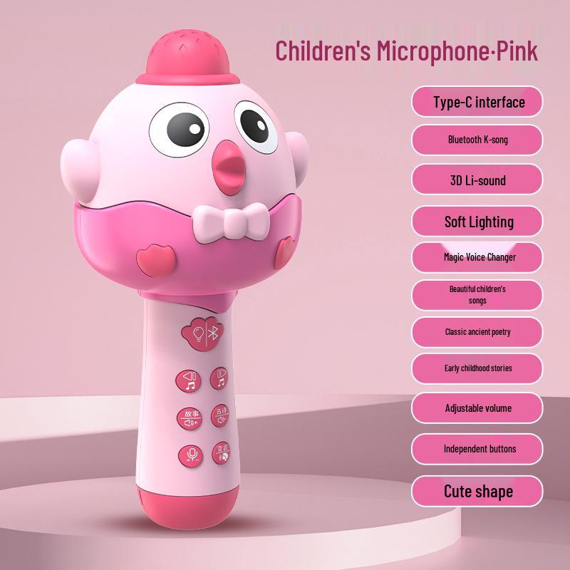 

Беспроводной Bluetooth Караоке Микрофон и Динамик для Детей: Игрушка «Всё в одном» для пения для девочек