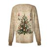 Dame fritidsjakke med langermet enkelt-breasted juletrykt beskyttelsesklær cardigan topp