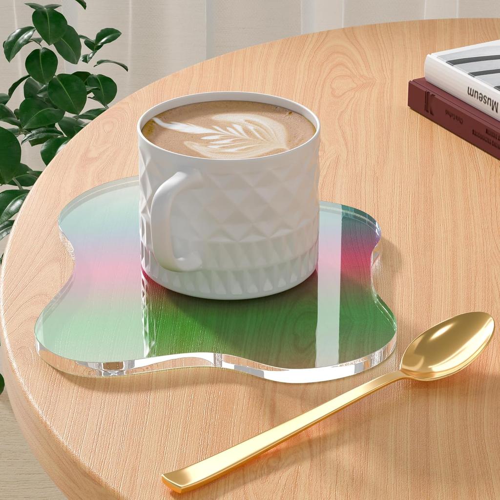 Creative Acrylic Coaster Clear Irregular Cloud Shape Coffee Cup Mat Decorative Heat Insulation Pads Home Table Placemat Decor