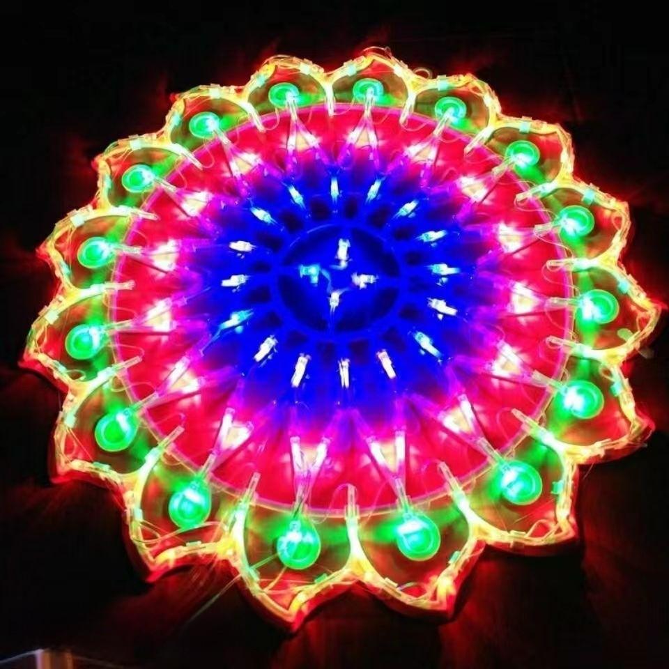 Sunflower Star Peacock Heart Shape Led Lantern String Lights With Colorful Decorative Shapes For Holiday Party Decor