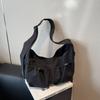 Large capacity women's bag new niche lazy wind summer shoulder messenger bag pleated commuter dumpling bag