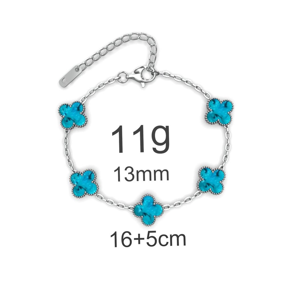 Fashion Four-leaf Clover Titanium Steel Bracelet Small Fresh Petals Personalized Colorless Ladies Bracelet