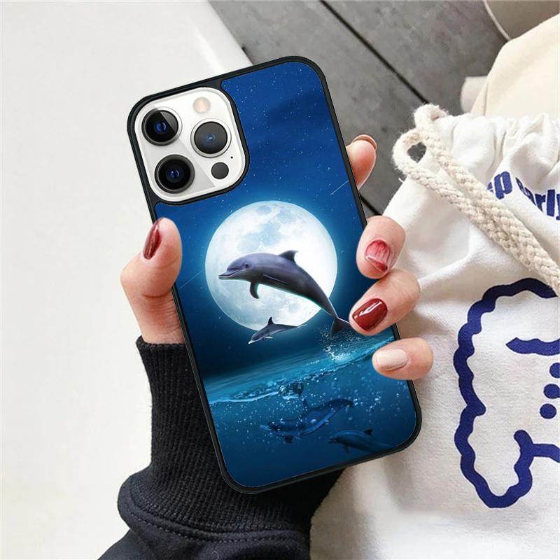 Cute Dolphin Ocean Phone Case For iPhone 17 Air 15 16 Cover 11 13 14 Pro Max 12 Plus Max Fundas