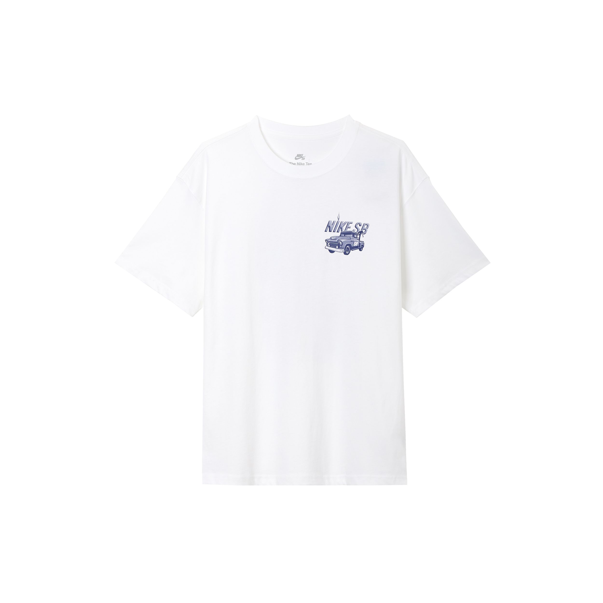 Nike Футболка Скейтборд Свободного Кроя с Логотипом SB Мужские Топы Белый HJ0821100 XL