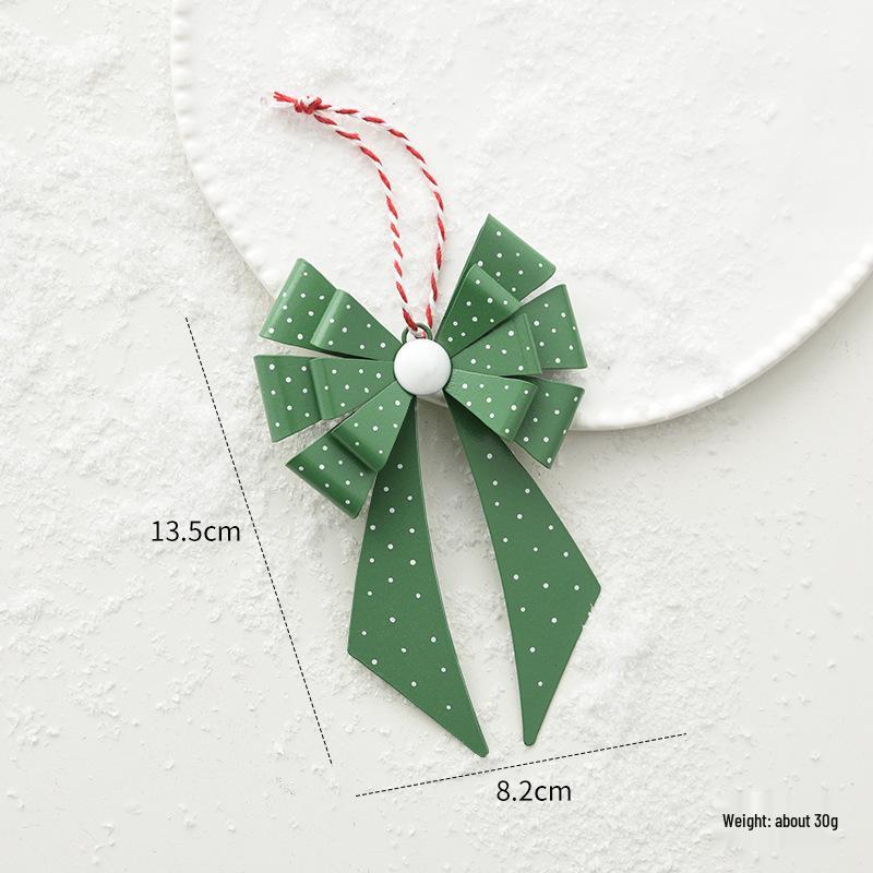 New Iron Art Snowflake Bow Christmas Tree Pendant Decoration