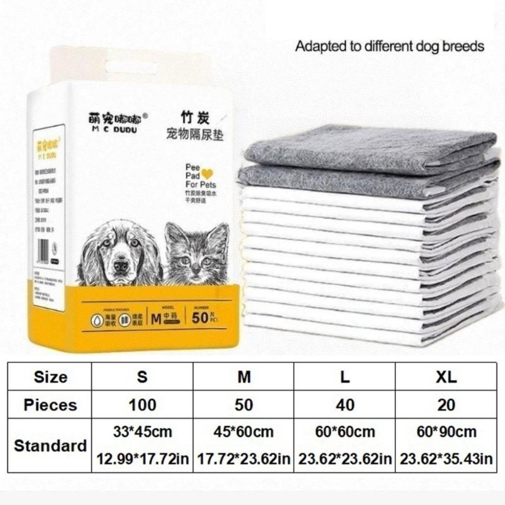 Super Absorbent Bamboo Charcoal Pet Cushion S/M/L/XL Urine Nappy Mat Dog Training Pee Pad Cat