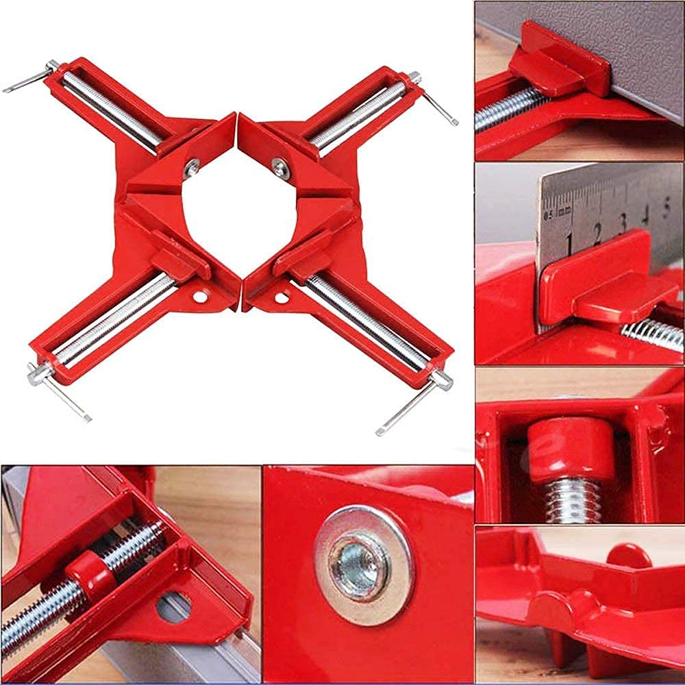 SHOOTING Corner Set of DIY Tools for Woodworking and 90 Degree Right Maximum Fixing 74mm Clamps, 4, Welding, Angle, Width