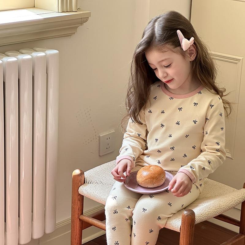 Kids High Elastic Soft Breathable Warm Cartoon Pajamas Home Wear
