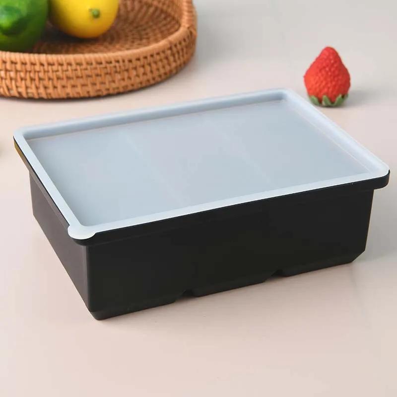 3 Grid Giant Silicone Ice Cubes Long Strip Square Whiskey Ice Tray Mold Non-Toxic Durable Ice Mold Barware Kitchen Tool Set