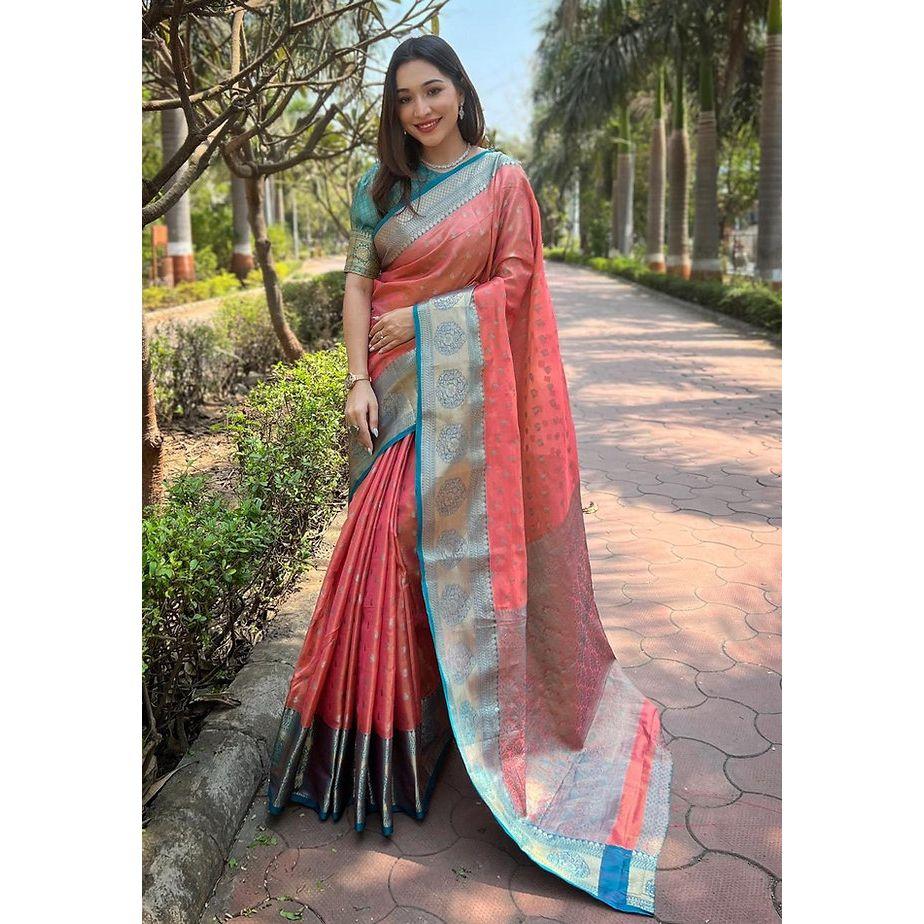 Beautiful Saree Is Elegantly Decorated with Gorgeous Solid Jacquard Weave That Gives a Perfect Look To the Outfit.