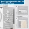 EASTTOWEST Magnetic Hanger Organizer Stacker,Clothes Hanger Storage Rack,Hanger Holder for Closet Laundry Room Washing Machine,White