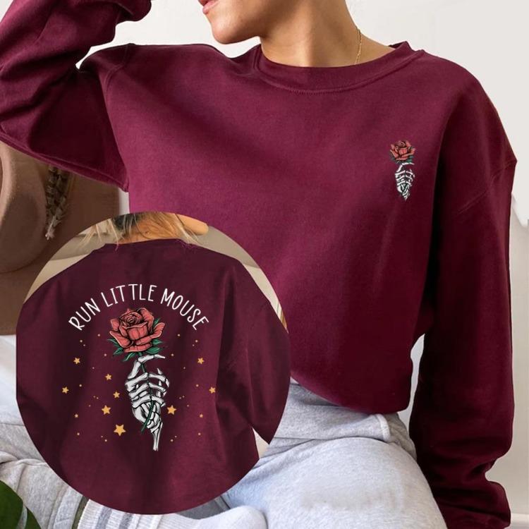 Dark Romance Haunting Adeline Book Lover Sweatshirt Women Graphic Hoodies Long Sleeve Pullover Run Little Mouse Gift