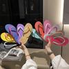 Simple flip-flops women's summer non-slip outer wear new cartoon flat-bottomed seaside beach cool slippers