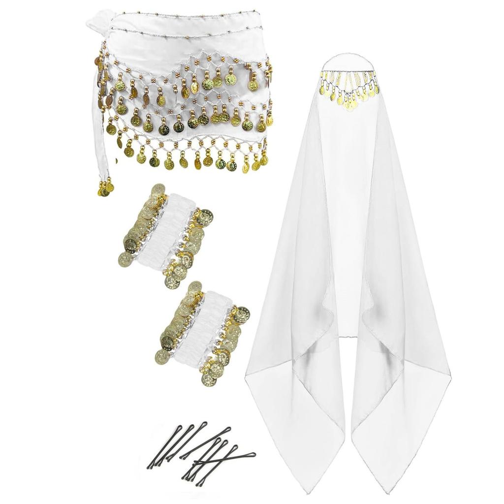 Belly Dance Performances Outfit Set Adult Belly Dancing Costume Lightweight Design For Dynamic Stage Presences