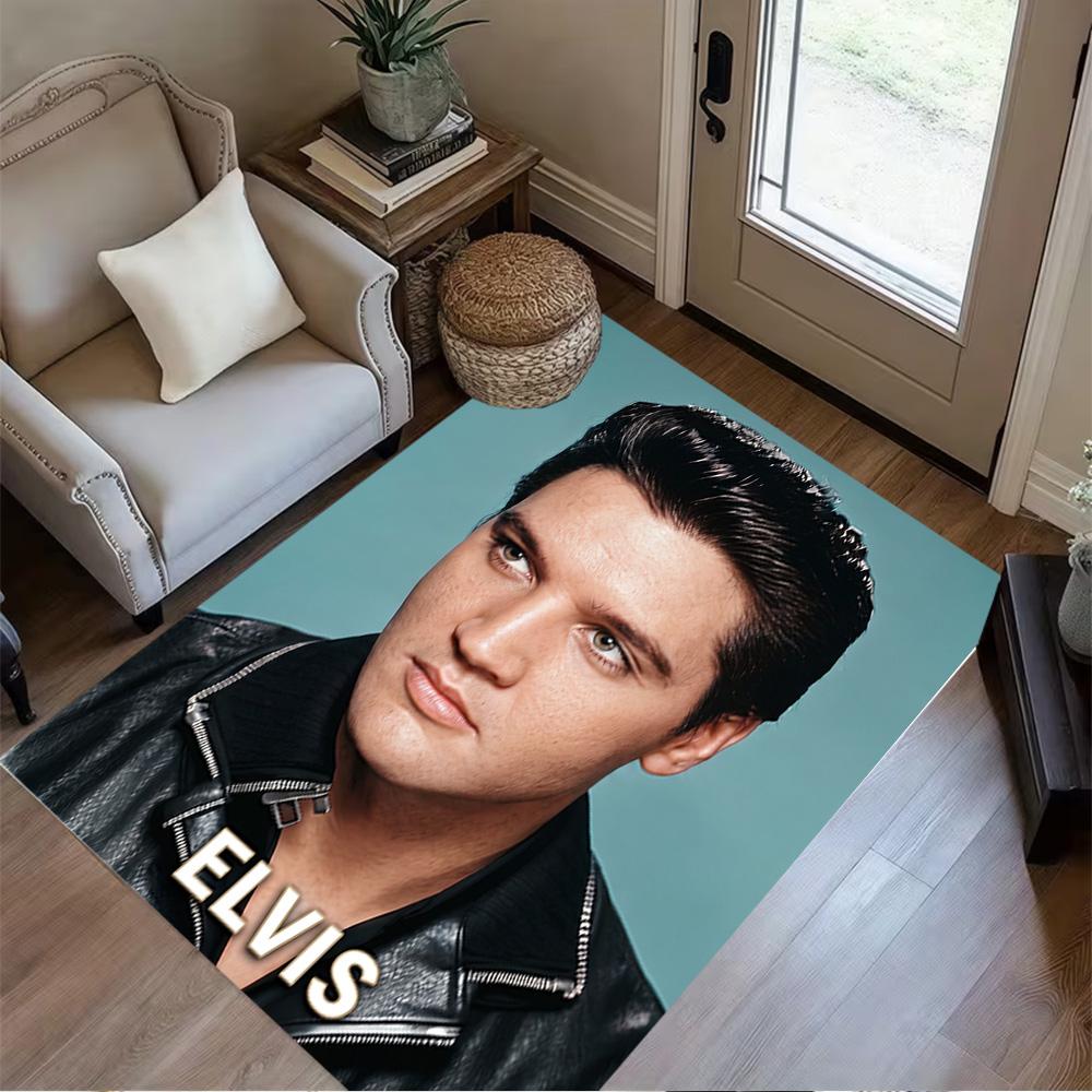 Elvis Presley Roses Carpet Perfect for Decorate room Foyer Dormitory Balcony Anti-slip Rug Anime Office Decor Perfect Gift for Friends & Family