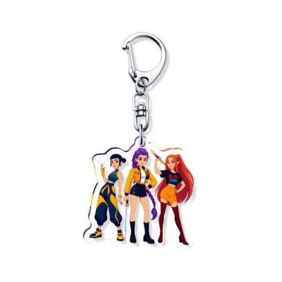 Witch Hunters Keychain Rich Character Modeling Lightweight Portable Key Chain Vibrant Color