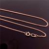 Purple Gold Necklace Imported Craft Box Chain Premium Rose Gold Plated Color Gold Collarbone Chain