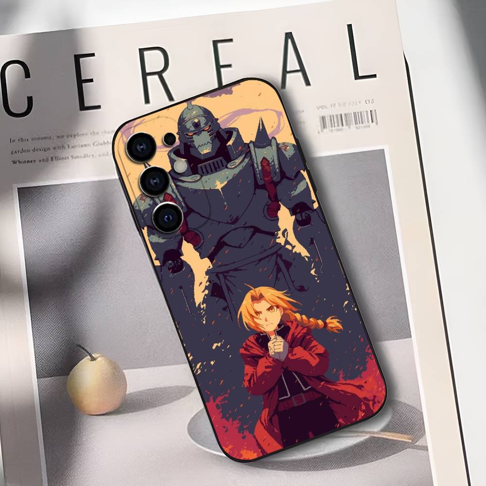 F-Fullmetal Anime A-Alchemist Phone Case For Samsung S25,S24,S21,S22,S23,S30,Ultra,S20,Plus,Soft Silicone Black Cover
