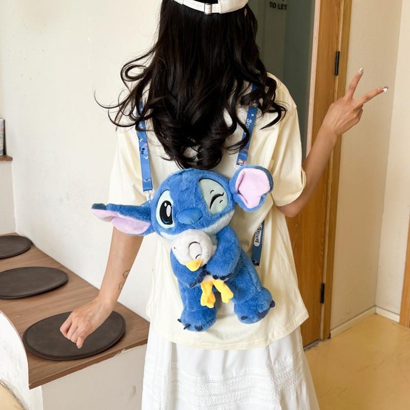 Stitch Angel Niedlicher Plüschrucksack Mit Cartoon-Design Für Den Täglichen Gebrauch