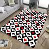 Crystal Velvet Poker Hearts Club Pattern Carpet, Rectangular, Indoor, for Bedroom, Porch, Living Room, Floor Mat Decoration
