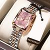 Luminous Calendar Stainless Steel Ultra-Thin Square Watch Fashion Trend Leisure Easy Korean Luxury Ladies Quartz Wristwatch