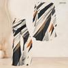 Women Plus Size V Neck Long Sleeve Navy Blue White Printed Top And Flared Pants Two Piece Set