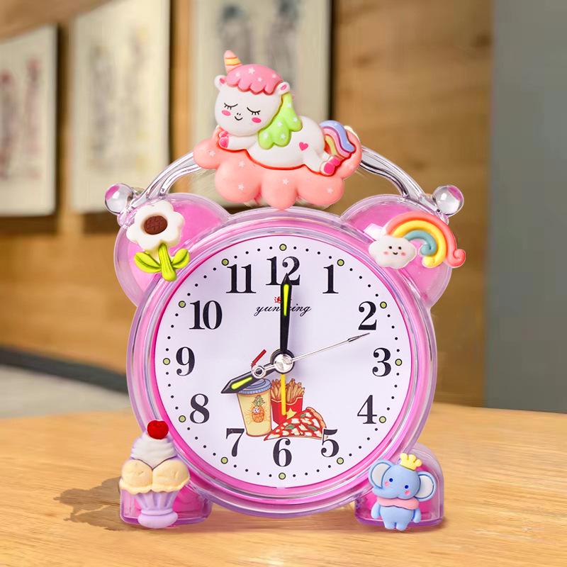 Cute Cartoon Children's Alarm Clock - Handmade Wake-Up Clock for Girls
