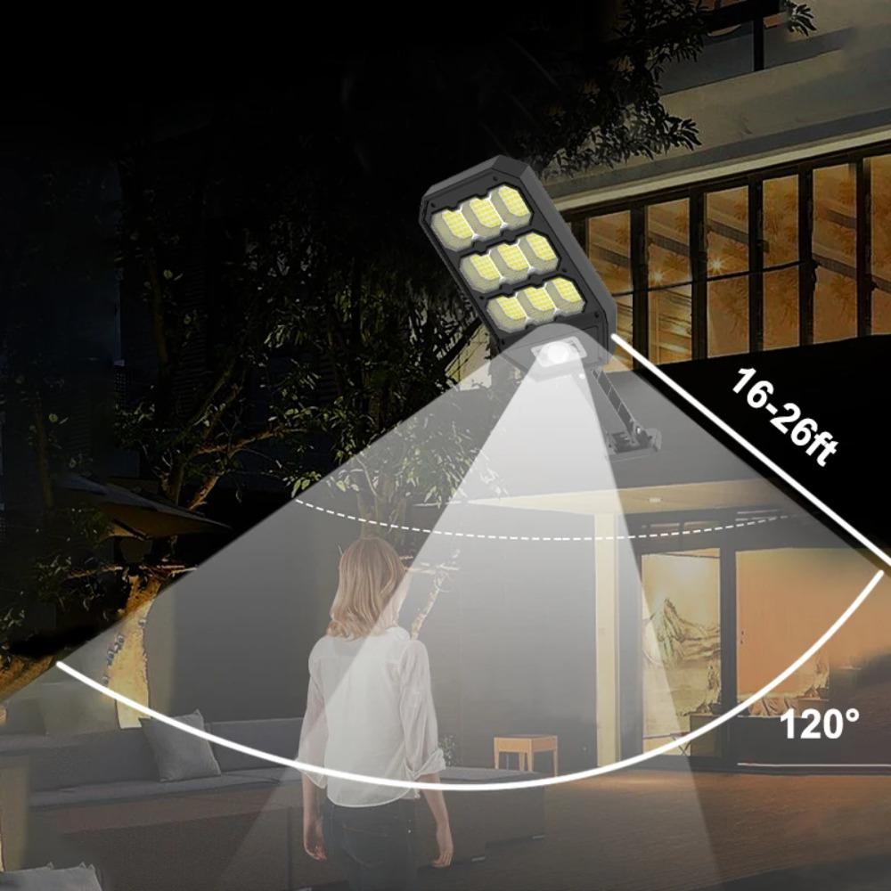 279LED Solar Motion Lights Solar Street Light with Remote Control Dimmable Waterproof Decoration Lighting for Garden