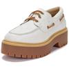 Timberland Fashion Versatile Womens Casual Shoes Thick Sole Height Increasing Women casual shoes White A64F4