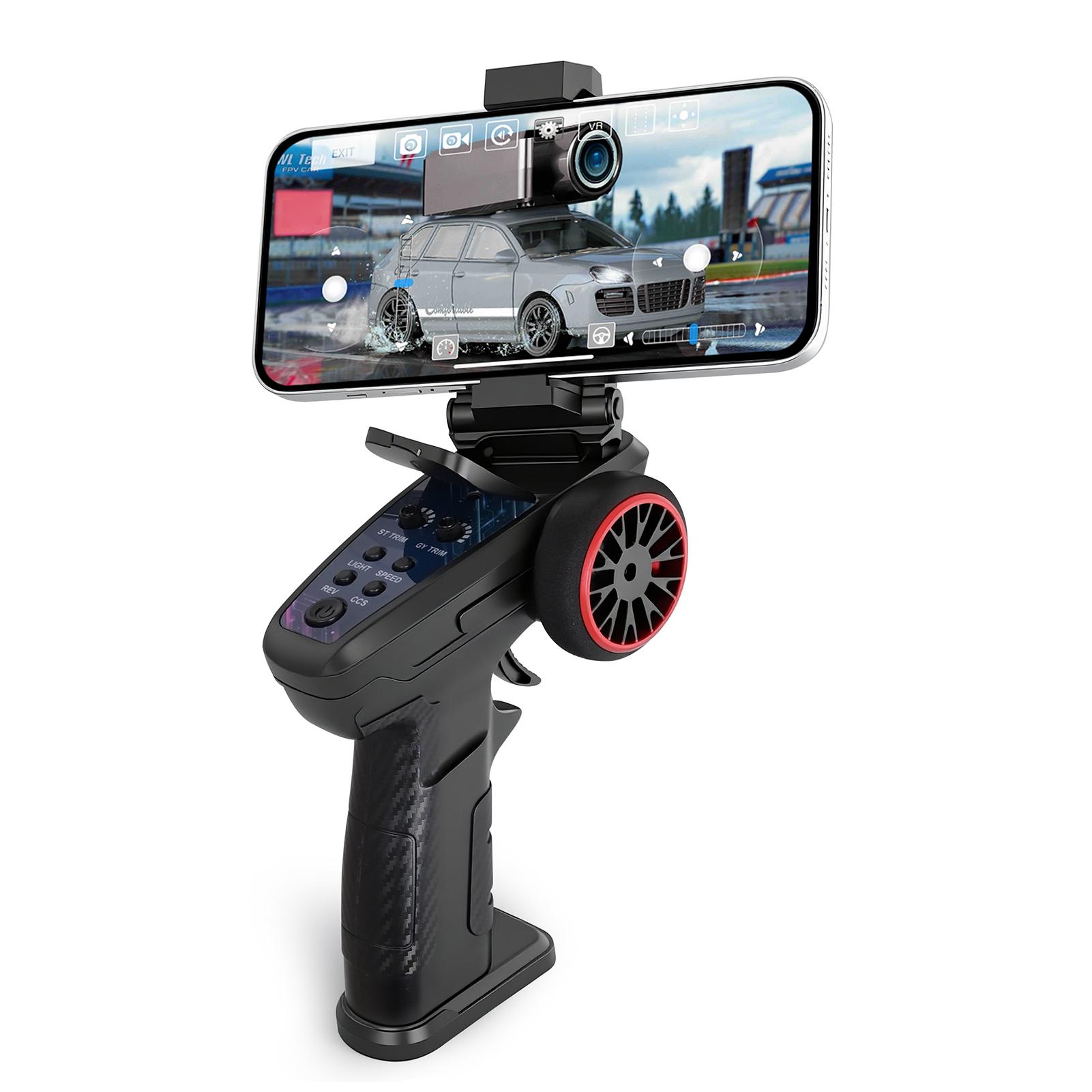 

1:64 Mini RC Car, 2.4G FPV Remote Control Toy Car with 720P HD Camera, Gyro, LED Light, APP Controlled Vehicle for Kids Orange оранжевый