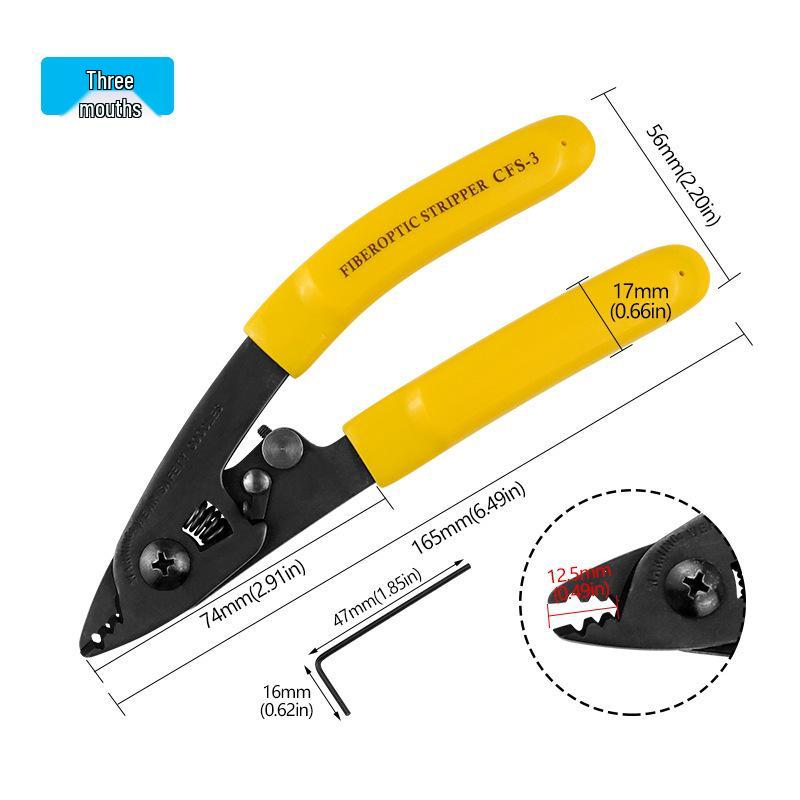 Dual & Three-Hole Fiber Optic Network Cable Stripper