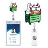 ID Badge Holder with Clip Retractable Card Holder for Name Tags Keys Masks