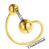 Personality Minimalism Open Adjustable Beads Ring Waterproof Stainless Steel Rings For Women Men Accessories Finger Jewelry Gift