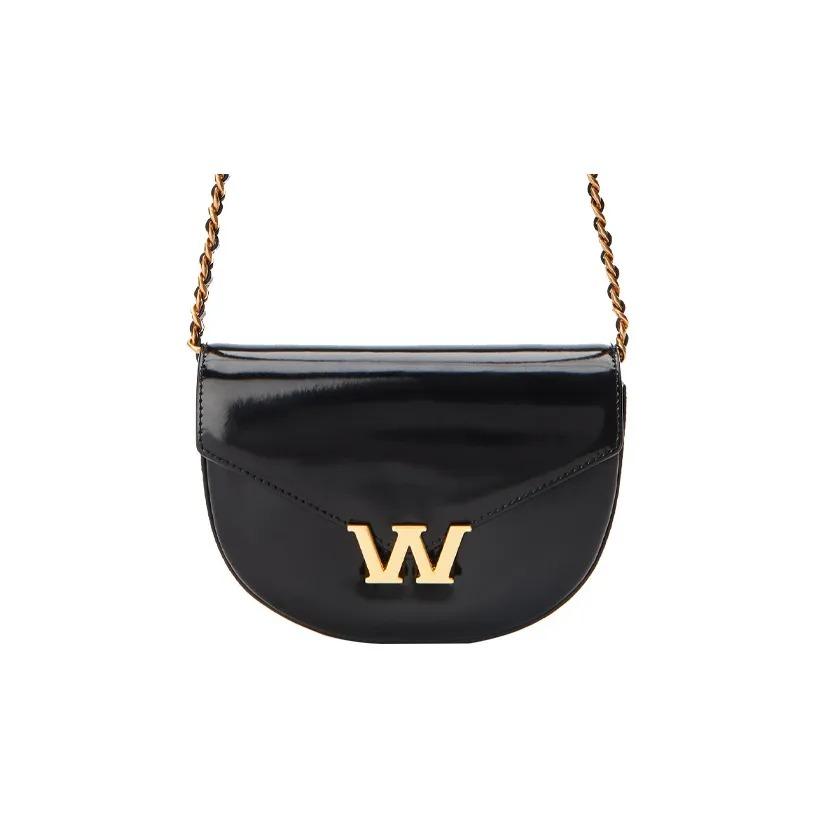 Alexander Wang Legacy Metal Logo Buckle Adjustable Gold Chain Spazzolato Cowhide Crossbody Tote Shoulder Bag Women's