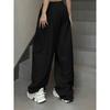 Women's Black Flame Printed Jogging Pants, Drawstring Straight Leg Sports Pants, Casual Fitness Pants, Casual Wear, Bold Printing