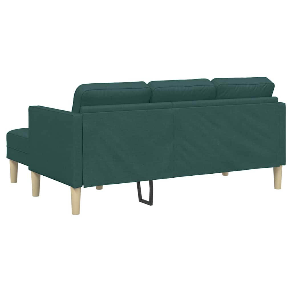 Sofa Set with Cushions Dark Green Polyester