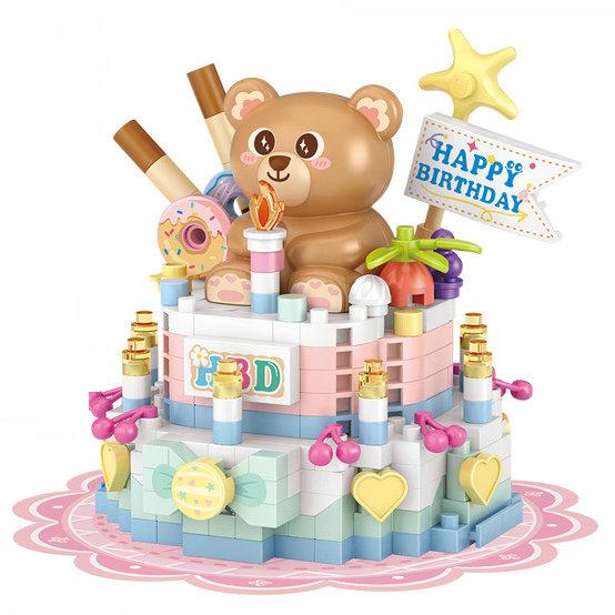 House Building Blocks Household Appliance Dessert Store Street View Snack Children's Toys Boys Girls Gifts Compatible With