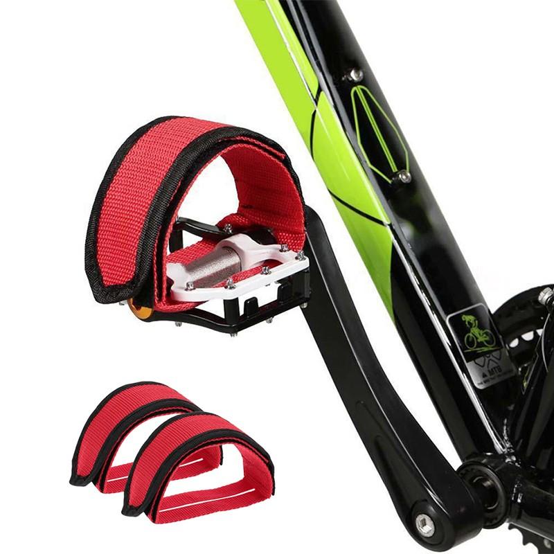 1PC Nylon Bicycle Pedal Straps Toe Clip Foot Strap Belt Adhesive Bicycle Pedals Fixed Gear Cover Road Bike Parts MTB Accessories