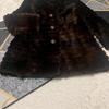 Total Length 80cm Rabbit Short-Length Half-Coat Jacket Real Fur Brown Equivalent To Size M Vintage American Casual Secondhand Women's