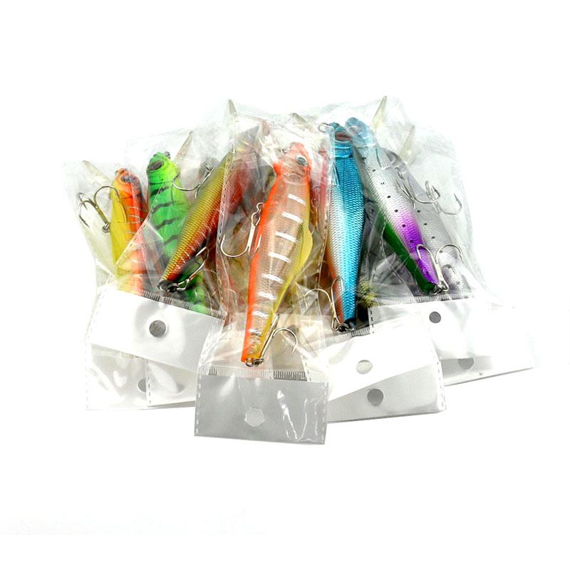 HENGJIA 5 stück/10 stück Minnow Angeln Köder Wobbler 3D Augen Langsam Sinkend Angeln Zubehör