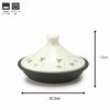 TAMAKI Tagine Pot, Small, Clover, Diameter 20.3cm x Height 12cm, Microwave and Heat Safe, T-679678