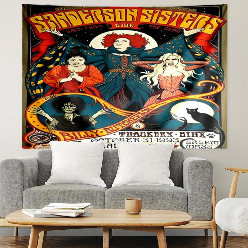 Halloween Horror Witch Quick-Dry Tapestry Hanging for Bedroom,Livingroom, Playroom,Decor Art Room Wall Tapestry Holiday and Birthday Gifts