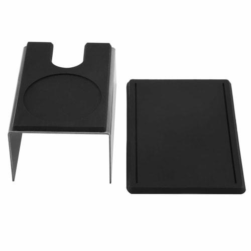 Stainless steel coffee tamping mat, rust-resistant, removable, durable, suitable for coffee makers and coffee tampers storage
