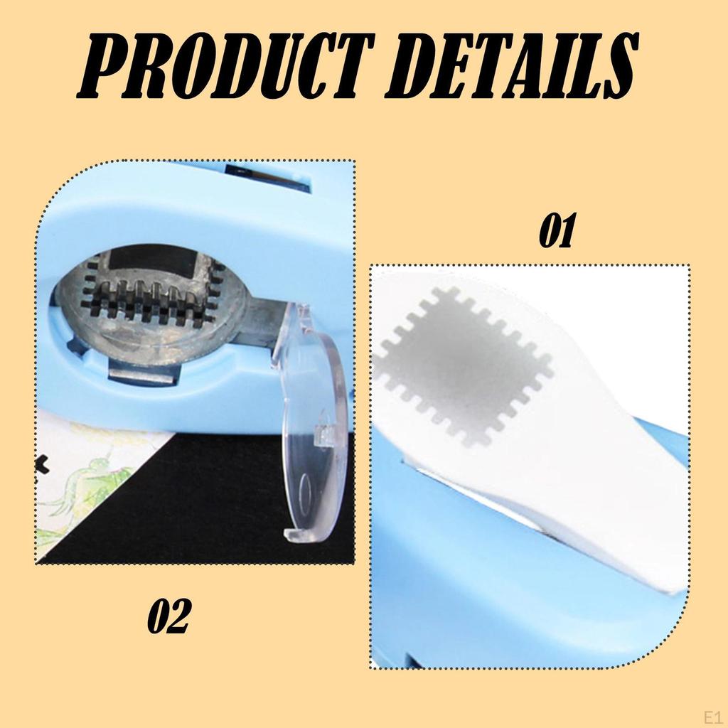 Kids Stamp Shape Paper Punch Easy Accessory for Journaling Versatile Lever Action 8x5x5.4 cm