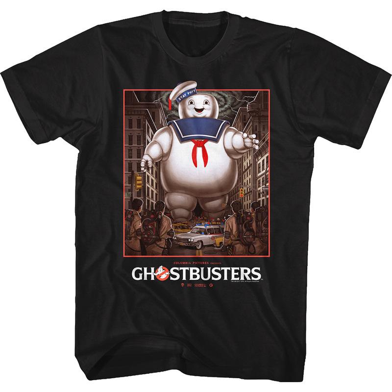 Movie collaboration Ghostbusters Super Power Expendables Tshirt Mens Pure Cotton Tshirt