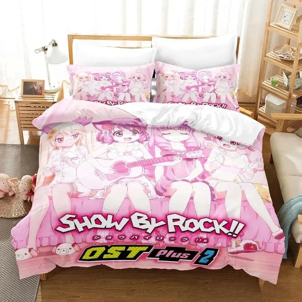 Anime Parure De Lit Bed Show By Rock! Bedding Set Single Twin Full Queen King Size Bed Set Adult Kid Bedroom Duvet Cover Sets