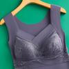 Damen Thermounterwäsche Thermo-Dessous Winter Weich Warm Oberteil zum Tragen Thermo-Weste Unterhemd Intime Spitze mit BH Gepolstert